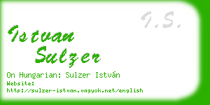 istvan sulzer business card